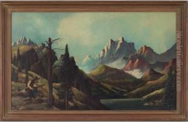 Western Landscape Oil Painting by John Marcellus Moore