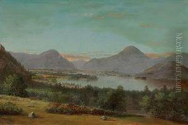 Lake George Oil Painting by Nelson Augustus Moore