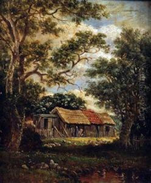 Morris Farm, Felixstowe Oil Painting by John Moore Of Ipswich