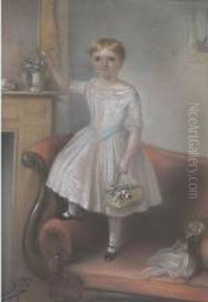 Portrait Of A Child Oil Painting by William, Moore Snr.