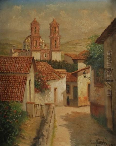 Taxco, Gro. Oil Painting by Eduardo Morales