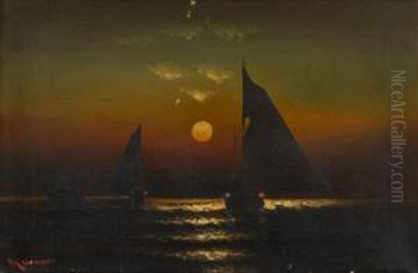 Evening Sail Oil Painting by Edward Moran