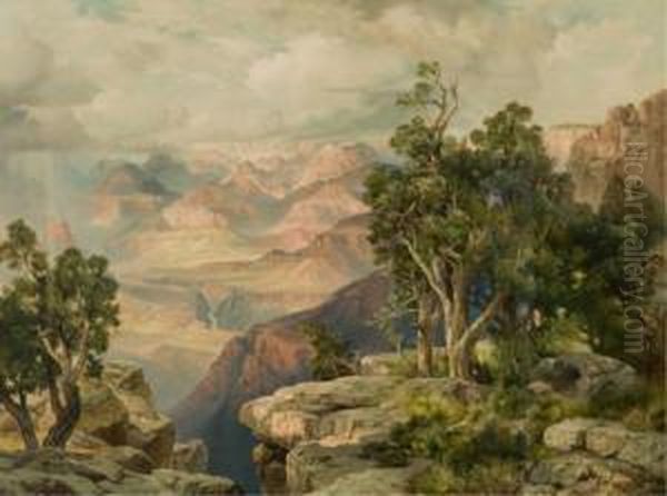 Grand Canyon National Park Oil Painting by Thomas Moran