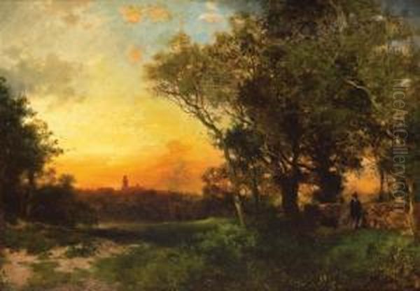 Landscape Near Cuernavaca, Mexico Oil Painting by Thomas Moran