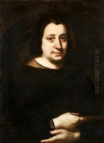 Ritratto Di Gentildonna In Abiti Vedovili Oil Painting by Giovanni Maria Morandi