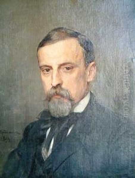 Portret Henryka Sienkiewicza Oil Painting by Kazimierz Mordasewicz