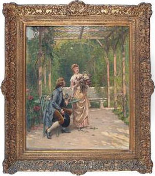 Lesamoureux. Oil Painting by Adrien Moreau