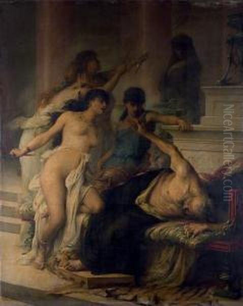 L'assassinat De Pelias Par Ses Filles Oil Painting by Georges Moreau de Tours