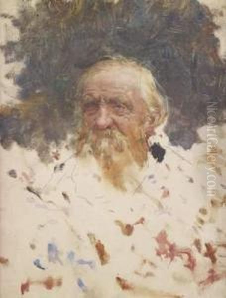 Portrait D'un Vieil Homme Oil Painting by Georges Moreau de Tours