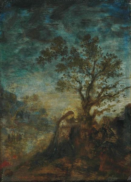 Christ In The Garden Of Olives Oil Painting by Gustave Moreau