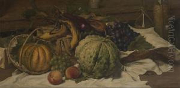 Composition Aux Fruits Oil Painting by Henri Moreau