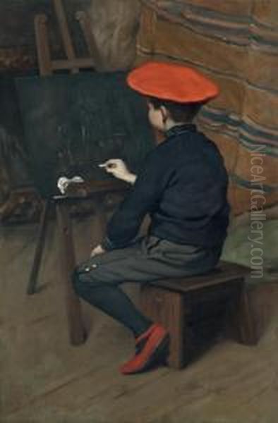 Le Jeune Artiste Oil Painting by Henri Moreau