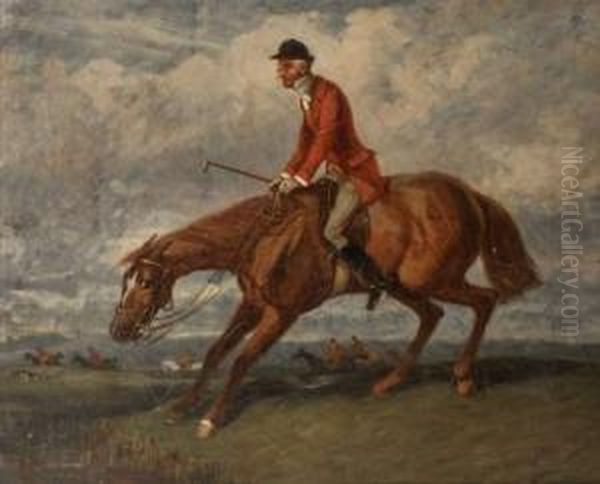 Scene De Chasse A Courre Humoristique Oil Painting by Nicolas Moreau