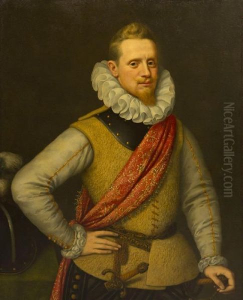 Portrait Of An Officer Oil Painting by Paulus Moreelse