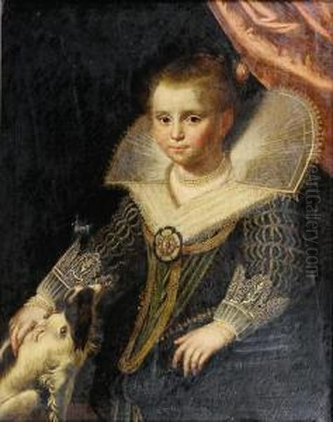 Portrait Of A Young Girl Oil Painting by Paulus Moreelse