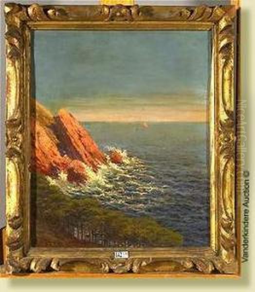 Cote D'azur Oil Painting by Adelin Charles Morel De Tanguy