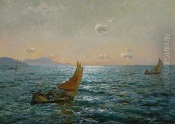 Barche Da Pesca Oil Painting by Francois Morel