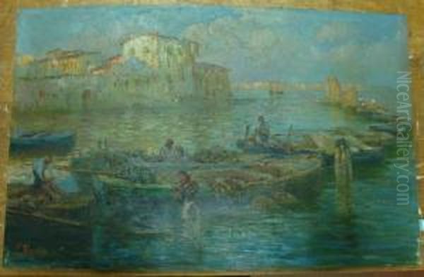 Scena Di Pesca Oil Painting by Federico Morello