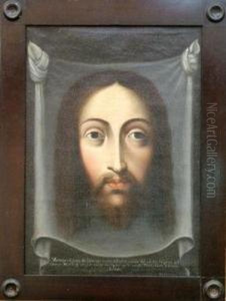 The Veil Ofveronica Or Sudarium Oil Painting by Jose Moreno Carbonero