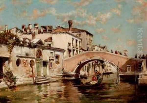 Canal Veneciano Oil Painting by Jose Moreno Carbonero