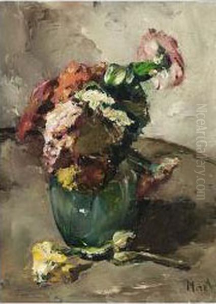 A Flower Still Life Oil Painting by Christine Moret