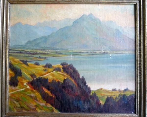 Am Tegernsee Oil Painting by R., Professor Moretti