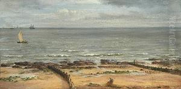 Felixstowe Beach In 1865, No.5 Oil Painting by Alfred Morgan