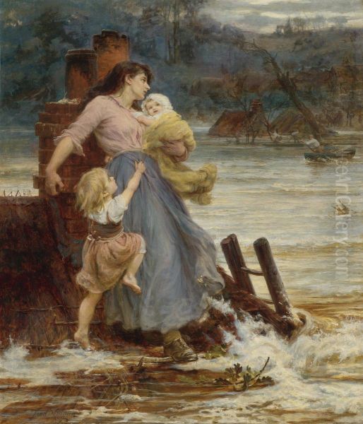 A Flood Oil Painting by Frederick Morgan