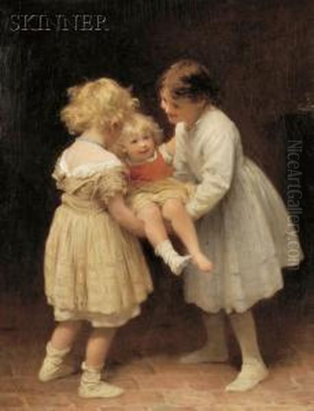 Kinder At Play Oil Painting by John Morgan