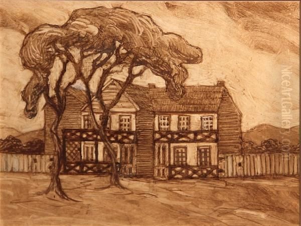 Studies Of A House Oil Painting by Mary Deneale Morgan