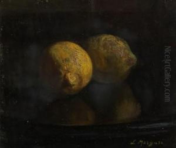 Limoni Oil Painting by Luigi Morgari