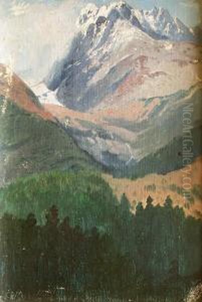 In Der Hohen Tatra Oil Painting by Carl Ernst Morgenstern