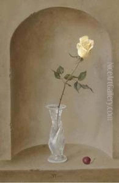 The Yellow Rose Oil Painting by Jean Morin