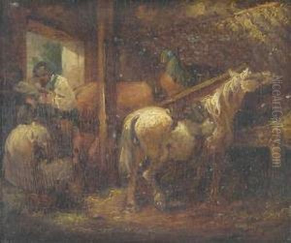 A Well Earned Rest Oil Painting by George Morland