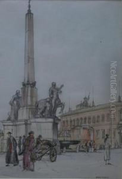 The Quirinale, Rome Oil Painting by Harry Morley