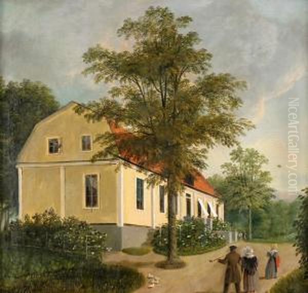 Brevikgard Oil Painting by Axel Otto Morner