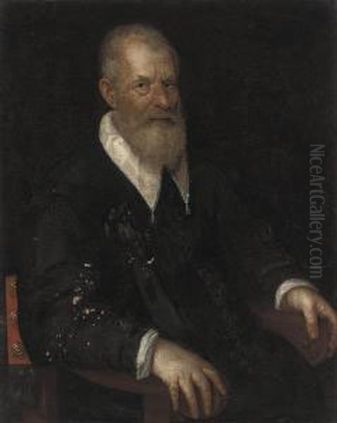 Portrait Of A Gentleman Oil Painting by Giovanni Battista Moroni