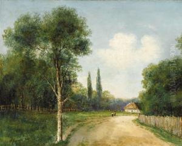 Country Landscape Oil Painting by Alexandre Morosoff