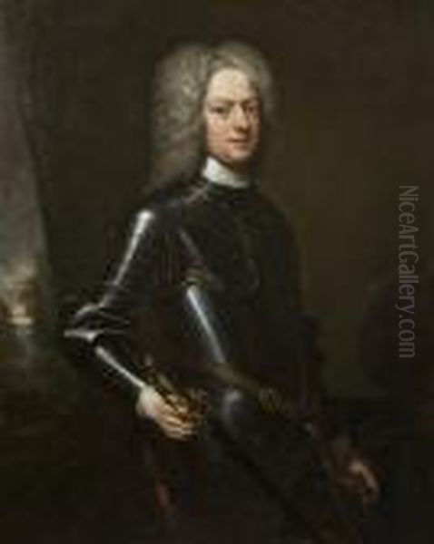 Portrait Of A Gentleman In Armour Oil Painting by Garret Morphy