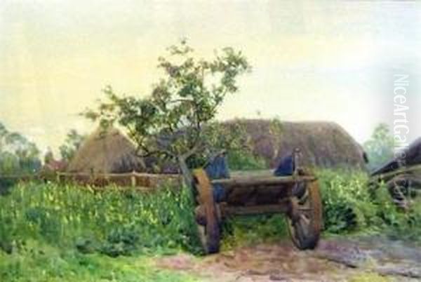 Farmyard Scene Oil Painting by Charles Greville Morris