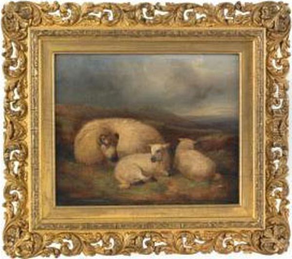 Landscape With Sheep Oil Painting by James Charles Morris