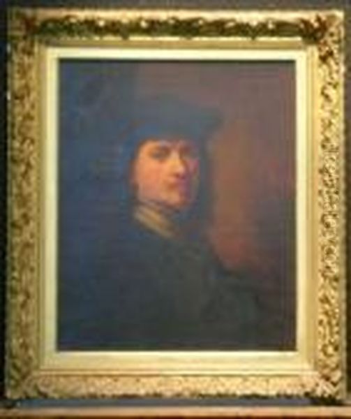 Portrait After Rembrandt Oil Painting by William Bright Morris