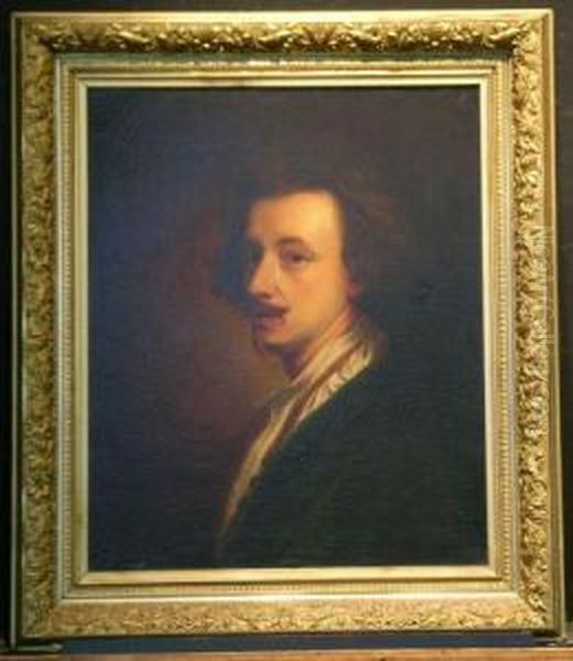 Self Portrait, After Van Dyck Oil Painting by William Bright Morris