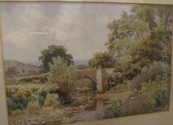 Devon Bridge Oil Painting by William Sidney Morrish