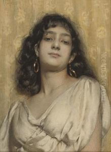 The Gold Earrings Oil Painting by Robert Edward Morrison