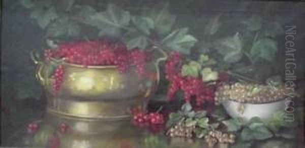 Still Life Of Currants Oil Painting by Eleanor Ecob Morse