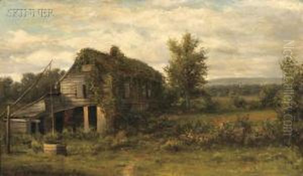 The Old Cottage Oil Painting by Jonathan Bradley Morse