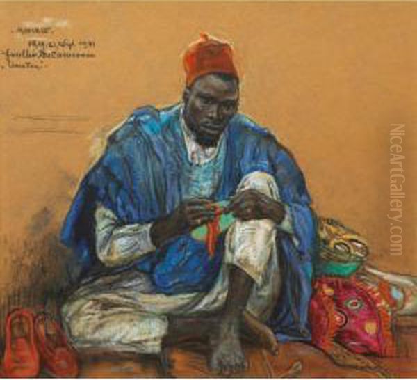 Portrait D'amadou Oil Painting by Anna Morstadt