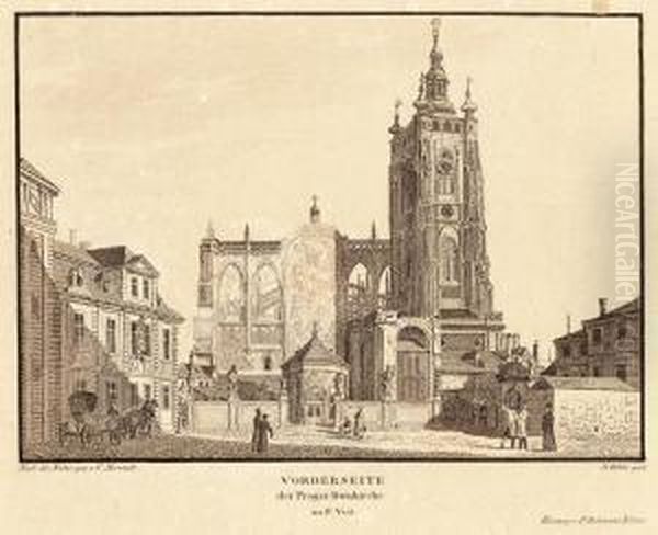 Vorderseite Der Prager Domkirche Zu St. Veit Oil Painting by Vincent Morstadt