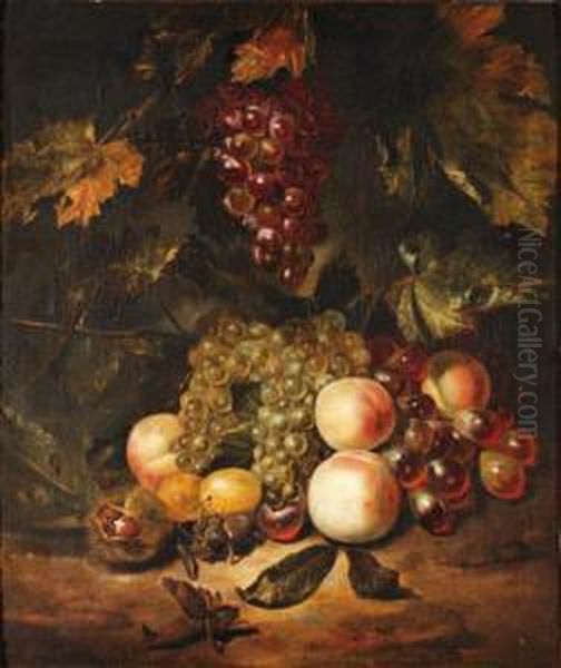 Nature Morte De Fruits En Automne Oil Painting by Jan Mortel